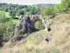 Pierre-Perthuis - Site de la roche percée dans un cadre arboré