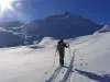 Ski touring above Granier