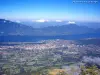 Aix-les-Bains and Lac du Bouget, seen from Revard
