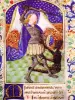 Der heilige Michael tötete den dreiköpfigen Dämon, Stundenbuch, coll. MAHA (© J.E)