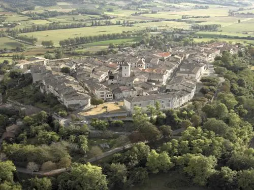 Aerial view of Lauzerte