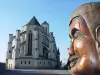 Montjean-sur-Loire - Saint-Symphorien church and Buddha's head
