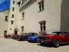Rally of old cars, castle of Montsoreau