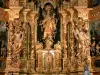 Коллиуре - Интерьер церкви Нотр-Дам-де-Анж: деталь барочного алтаря высокого алтаря