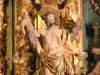 Коллиуре - Внутри церкви Нотр-Дам-де-Анж: деталь барочного алтаря высокого алтаря