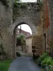 利默伊 - 中世纪村庄（中世纪城市）的门和房子，在佩里戈尔