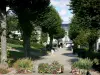 布尔邦拉尔尚博尔 - 有树，花和长凳的温泉公园