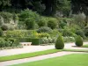 Abbazia di Fontenay - Il giardino dell'abbazia e le sue rose in fiore