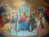Agen - Intérieur de la cathédrale Saint-Caprais : fresque (peinture murale)