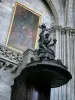 Bordeaux - Intérieur de la cathédrale Saint-André : chaire et tableau