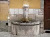 Briançon - Upper town (Vauban citadel, fortified town built by Vauban): fountain of the Place d'Armes square