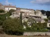 Bruniquel - View of the houses of the village 