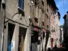 Cahors - Facades of houses, in the Quercy