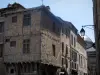 Cahors - Houses of the old town, in the Quercy
