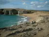 Halbinsel Quiberon - Wilde Küste (Côte Sauvage) : schroffe Steilküsten, Sandstrand und Meer (Atlantischer Ozean)