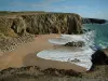 Halbinsel Quiberon - Wilde Küste (Côte Sauvage) : schroffe Steilküsten, Felsen, Sandstrand und Meer (Atlantischer Ozean)