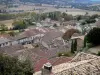 Lauzerte - View over the roofs of the village (medieval Bastide fortified town) and the surrounding landscapes of Quercy Blanc 