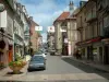 Luxeuil-les-Bains - Via dello shopping nella città termale con le sue case e negozi