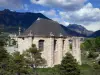 Mont-Dauphin - Citadel (fortified town built by Vauban): Saint-Louis church; mountains in background