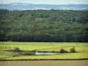 Paesaggi della Borgogna del Sud - Specchio d'acqua circondato da campi e boschi