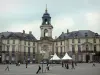 Rennes - Old town: town hall and its square