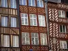 Rennes - Old town: facades of old timber-framed houses on the Champ-Jacquet square