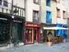 Rennes - Old town: houses and shops of the Saint-Georges street