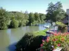 Rogny-les-Sept-Écluses - Briare Kanal gesäumt von Bäumen