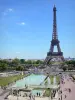 Torre Eiffel - Vista della Torre Eiffel dai giardini Trocadero
