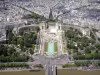 Torre Eiffel - Vista della Senna, il Palais de Chaillot e Giardini Trocadero dal terzo piano della Torre Eiffel