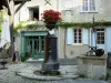 Villebois-Lavalette - Brunnen und Häuser der Gemeinde