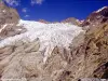 Le glacier Blanc vu du refuge en 1989 (© Jean Espirat)