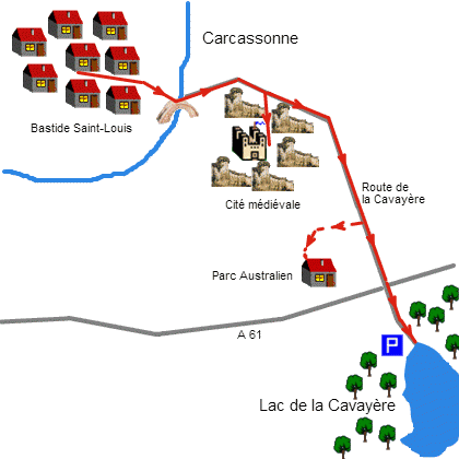 De la cité de Carcassonne au lac de la Cavayère - Balade à Carcassonne