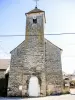 Façade et clocher de l'église d'Amondans (© J.E)