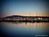 Port de Balaruc-les-Bains et vue sur Sète