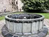 Ancienne fontaine du jardin du cloître de l'abbatiale (© J.E)