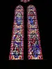 Vitrail central du chœur de l'église de Cornimont (© J.E)