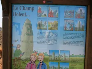 Menhir de Champ-Dolent - Panneau explicatif (© J.E)