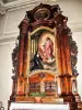 Autel et tableau du Sacré-Cœur de Jésus, dans l'église (© J.E)