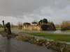 La ferme du Pavillon sous les inondations