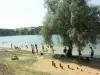 Détente sur les rives du plan d'eau