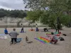 Yoga on the beach with the Prana association