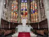 Saulxures-sur-Moselotte - Retablo y vidrieras de Iglesia de Saint-Prix (© JE)