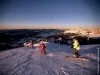 Família esqui downhill