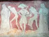 Аббатство La Chaise-Dieu - Интерьер церкви аббатства Сен-Робер: фреска Дансе Жабров