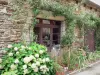 Брус-ль-Шато - Фасад каменного дома украшен цветами