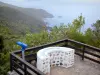 Дезирада - Ориентационный стол с видом на остров и Атлантический океан