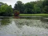 Замок Азай-ле-Ридо - Замковый парк: река (Эндр) с водяными лилиями, газонами и деревьями