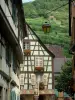 Кайзерсберг - Виноградные лозы с видом на фахверковые дома деревни