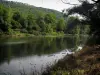 Пейзажи Верхней Гаронны - Река (Гаронна) и деревья у кромки воды